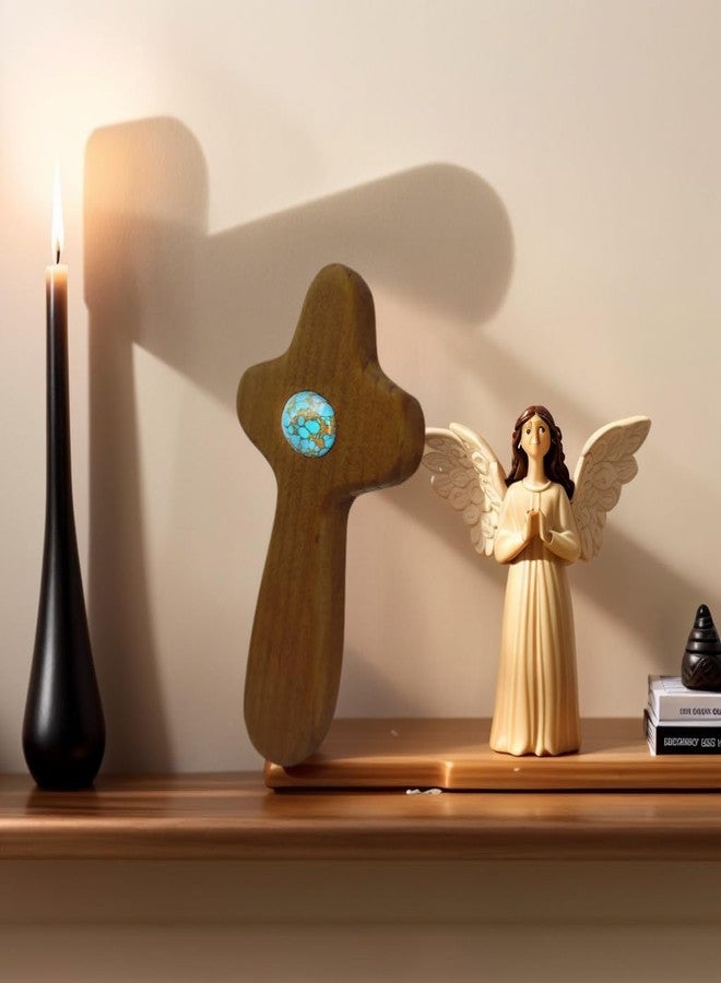 RONDURE Wooden Crosses Fidget for Crafts Pocket Cross Hand Held Clinging Anxiety Relief First Communion Gifts for Girls Prayer or Stress Relief Women Christian/Religious Gifts - Image 5